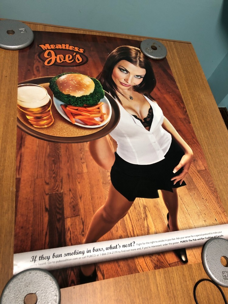 RARE 2006 CANADIAN NEW SMOKING BYLAWS POSTER PRO SMOKING FUNNY WITH SEXY WOMAN