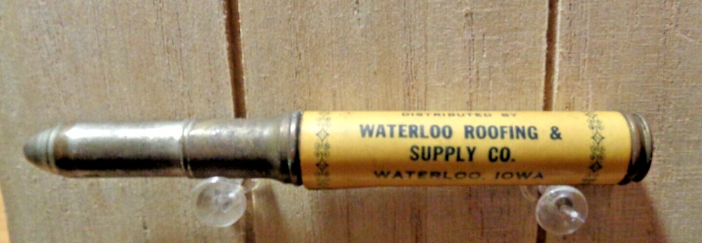 Vintage Celluloid Bullet Pencil – Waterloo Roofing & Supply – Waterloo, Iowa