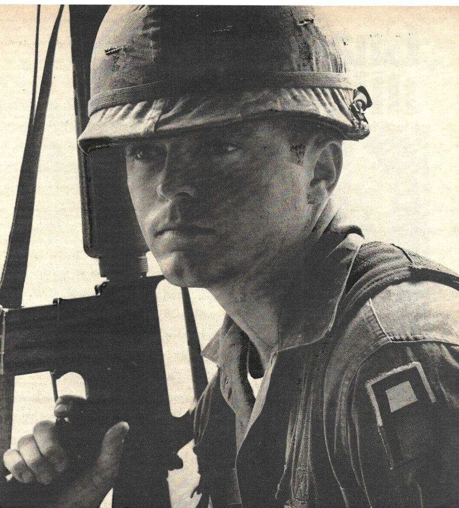 1970 U.S. ARMY RECRUITMENT Vintage Print Ad, «ONE MAN» CHOSE ARMY ADVERTISEMENT