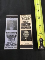 Vote Thomas J Cullimore Clerk of Circuit Court Matchbook Cover Pair