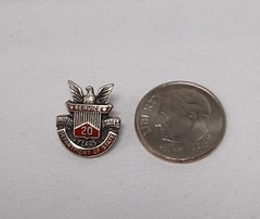 Sterling Silver Enameled USA Dept of State | 20 year Service Pin
