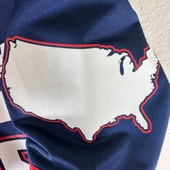GOP Jerseys USA 45 Rubio Patriotic Jersey Size Large Red White Blue Florida