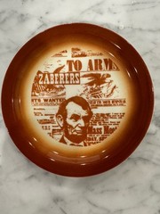 Vtg Zaberer’s Restaurant Abraham Lincoln Bread Plates Set of 6 NJ Sterling Ohio