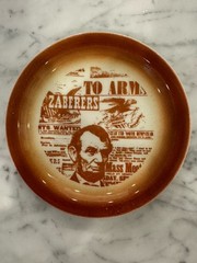 Vtg Zaberer’s Restaurant Abraham Lincoln Bread Plates Set of 6 NJ Sterling Ohio