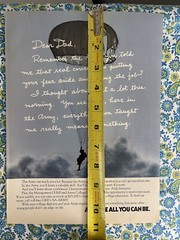 Vintage 1988 Army Recruitment Print Ad Dear Dad: Real Courage