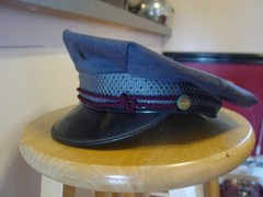 VTG US Post Office Cap Hat Mail Delivery Carrier Messenger Uniform POD Buttons