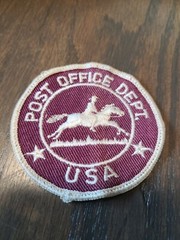 RARE 1955 UNITED STATES POST OFFICE DEPT USPS POSTAL SERVICE PATCH 3″ ROUND