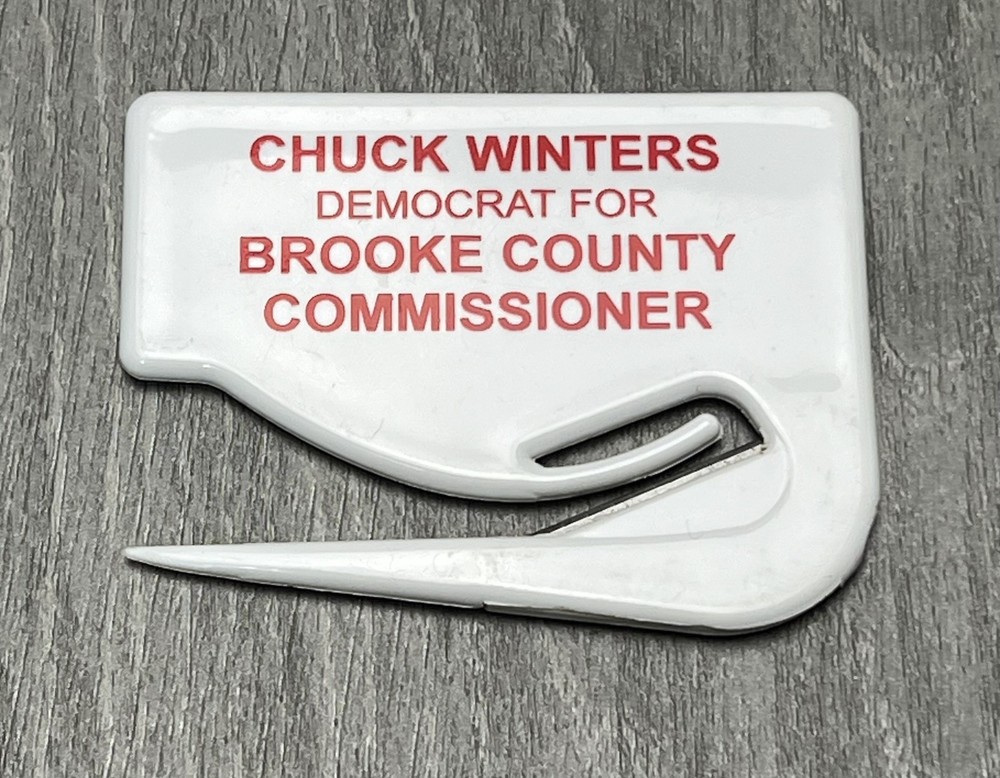 Chuck Winters Democrat Brooke County Commissioner Political Letter Opener