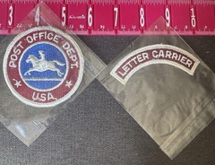 Vintage Post Office USA Letter Carrier Uniform Patch Set NOS USPS Postal SEALED