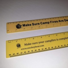 Vintage Smokey the Bear Ruler Hard Plastic & Soft Plastic DEAD OUT!