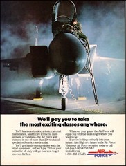 1986 magazine AD U.S. AIR FORCE Aim High! McDonnell Douglas F-15 Eagle 081023