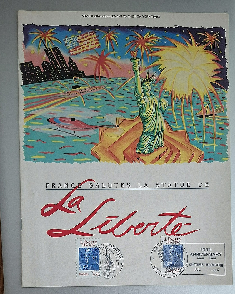 Statue of Liberty Centennial NY Times Advertising Insert + Vellum Envelope RARE