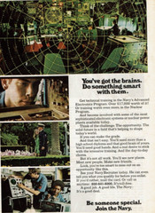 1974 Vintage Print Ad Join The Navy Advanced Electronics Program Got The Brains