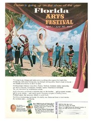1964 Florida Arts Festival Seminole Indian Ceremonies PRINT AD