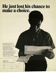 1968 US ARMY Recruiting Enlistment Vintage Print Ad teen gets draft notice