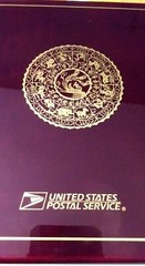 RARE UNITED STATES POSTAL SERVICE COLLECTOR’S LAQUERED WOOD BOX W/ VELVET LINING