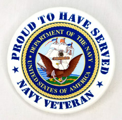 Veteran Proud To Have Served Department of Navy United States 2.5″ Pin Pinback