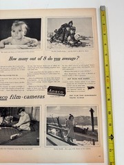 Vintage 1944 Ansco Film Cameras Buy More War Bonds Baby Advertisement Print Ad