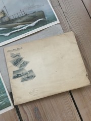 Vintage 1960s General Dynamics ELECTRIC BOAT Submarine Litho Print Set US Navy