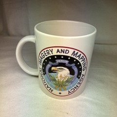 Vintage Coffee Cup National Imagery & Mapping Agency CIA Intelligence Government