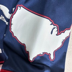GOP Jerseys USA 45 Rubio Patriotic Jersey Size Large Red White Blue Florida