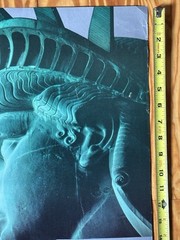 Original Statue of Liberty Centennial US Post Office La Poste PTT Stamp Poster