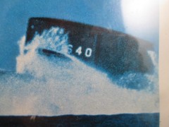 VTG USS BENJAMIN FRANKLIN SSBN-640 General Dynamics Electric Boat Framed Photo