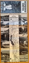 REDWOOD EMPIRE CALIFORNIA San Francisco CA DETAILED MAP 1934 TRAVEL BROCHURE