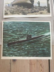 Vintage 1960s General Dynamics ELECTRIC BOAT Submarine Litho Print Set US Navy