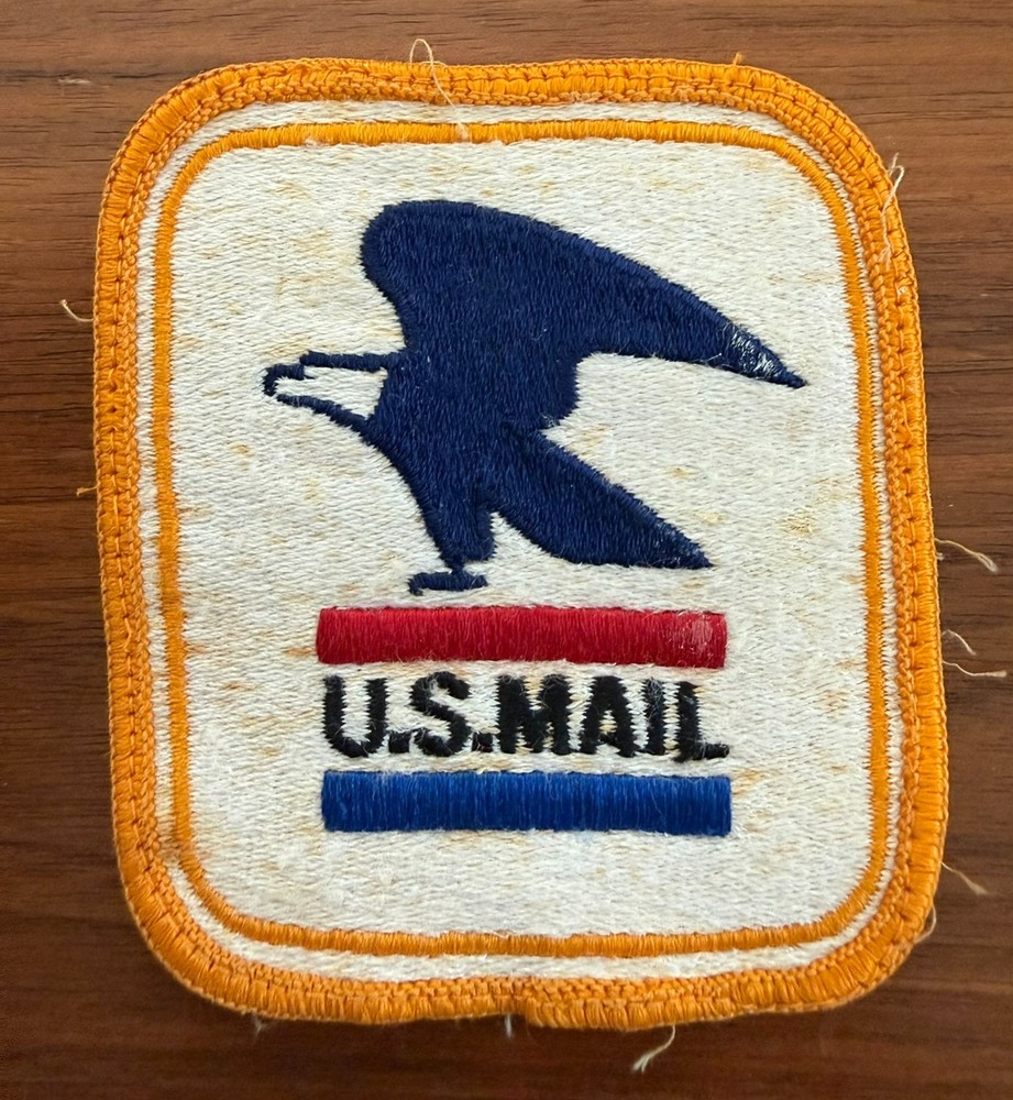 Vintage US Mail Eagle Embroidered Patch Postal Americana Retro