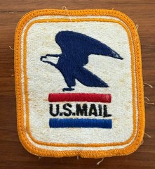 Vintage US Mail Eagle Embroidered Patch Postal Americana Retro