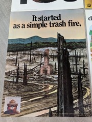 Vintage Smokey Bear Forest Fire Prevention Poster Sign Lot 5 Only You 70s 80s