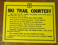 Vintage SKI TRAIL COURTESY National Forest Information Poster US Forest Service
