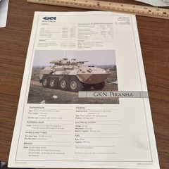 VTG 1996 GKN Defence PIRANHA Light Armoured Vehicles Military Brochure Ambulance