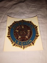 US American Legion Window Transfer Sticker New Old Stock