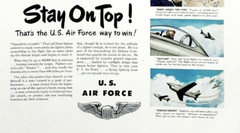 United States Air Force ad Vtg 1951 USAF pilot recruiting original advertisement