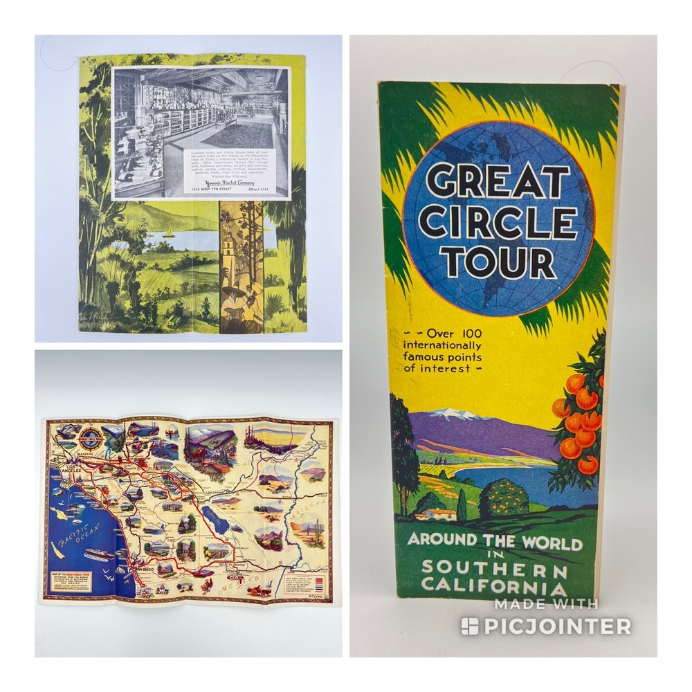Rare 1935 SOUTHERN CALIFORNIA Brochure Book – “Great Circle Tour Around World”