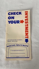 Vintage «Check on Your Investment» Social Security 1978 Pamphlet Booklet Rare