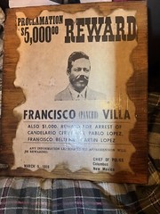 Fransico (Pancho ) Villa Poster 11”x8”-1915 Reward Wanted Sign Vtg