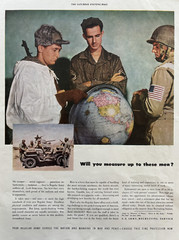 1947 U. S. Army Recruiting Service Nation Mankind War Peace Vintage Print Ad