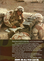 1992 US Army Cavalry Scout Be All You Can Be vintage Print AD Advertisement