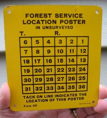 Authentic US Forest Service Location Poster Metal Sign Unsurveyed Town Range 458