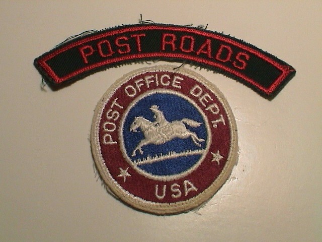 LOT /2 POST OFFICE DEPT USA & POST ROADS MAIL CARRIER MAILMAN GOVERNMENT PATCHES