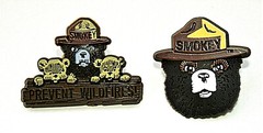 2 Smokey The Bear & Friends Prevent Forest & Wildfires Pin Button NOS New 2000’s