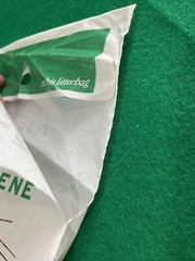 Original Plastic SMOKEY THE BEAR LITTER Bag 1960s GREEN CLEAN SCENE Trash Sack
