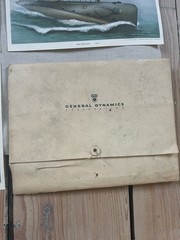 Vintage 1960s General Dynamics ELECTRIC BOAT Submarine Litho Print Set US Navy