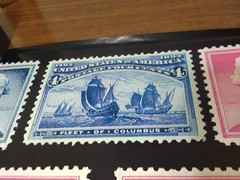 Vintage USPS Post Office Advertising Stamp Poster George Washington Liberty Bell
