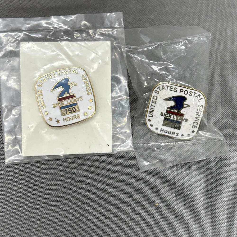 Lot 2- United States Postal Service Sick leave 750 Hours Pin USA Eagle
