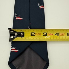 Vintage US Savings Bonds Volunteers Necktie Tie Navy Blue Eagle Americana
