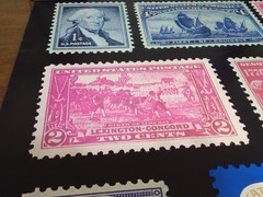 Vintage USPS Post Office Advertising Stamp Poster George Washington Liberty Bell